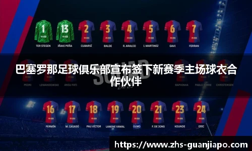 巴塞罗那足球俱乐部宣布签下新赛季主场球衣合作伙伴
